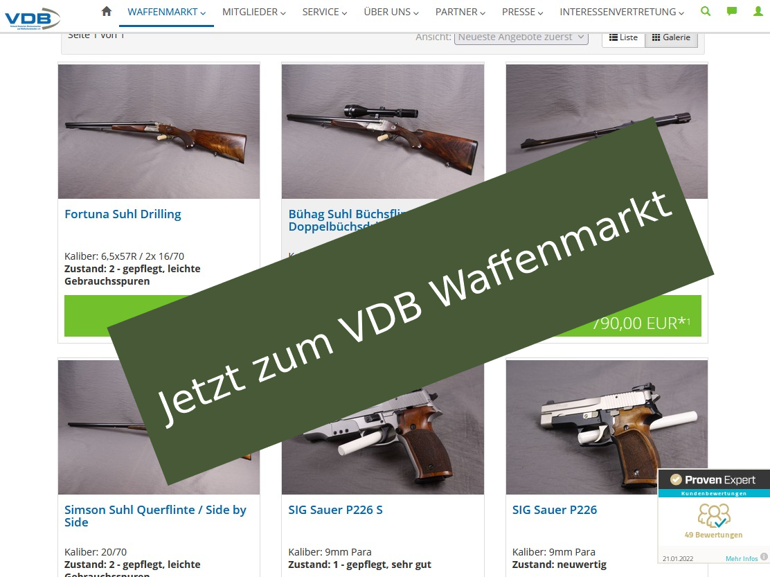 Waffenmarkt VDB - Verband deutscher Büchsenmacher
